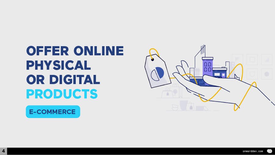 Sell products online via e-commerce